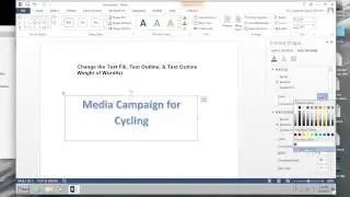 Change the Text Fill, Text Outline, & Text Outline Weight of WordArt