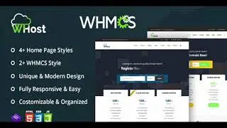 WHost-Domain Hosting Server Rental with WHMCS Responsive HTML5 Template | Themeforest Website