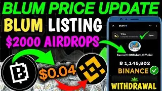 Blum Airdrop Big News $2000 Airdrop 🚨|| Blum Listing Date 💯|| Blum Airdrop Listing date || Blum Coin