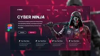 Cyber Ninja Landing Page | Figma Tutorial