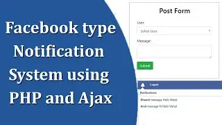 Facebook type Notification System using PHP and Ajax