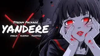 Yandere Twitch Overlay and Alerts Stream Package for OBS