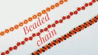Браслет из бисера РОМАШКИ/Браслет из бисера цветочки/Простой браслет/beading patterns/bead patterns