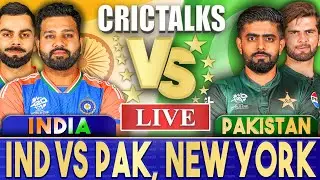 Live: IND Vs PAK, New York | Live Scores & Commentary | India vs Pakistan | ICC T20 World Cup 2024