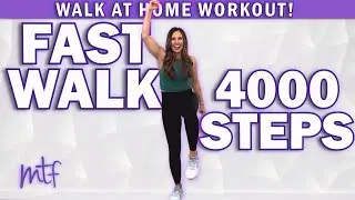 4000 STEPS FAST Walking Workout to Burn Fat | At Home LISS Cardio