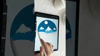 Snow view Procreate art Drawing - 