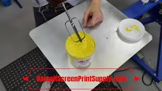 Using Mom's Egg Beater To Mix Screen Printing Ink