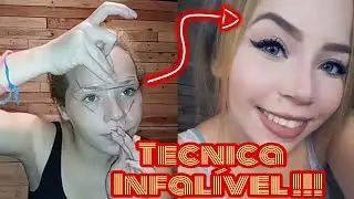 COMO FAZER A SOBRANCELHA PERFEITA!!! Tecnica infalivel tutorial. .