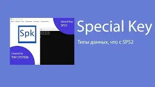 Special Key. Типы данных, что с SPS2