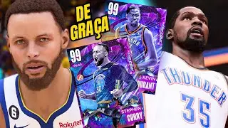STEPHEN CURRY E KEVIN DURANT END GAME CHEGARAM NO NBA 2K23 MYTEAM SEM GASTAR DINHEIRO - 99 DE OVR