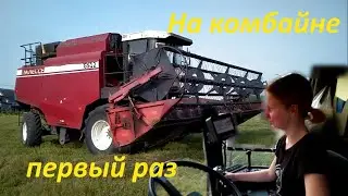 Will the girl cope with the harvester Polissya GS-12 On the combine for the first time