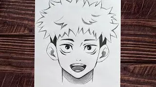 How to draw Yuji - [Jujutsu Kaisen] | Easy anime sketch | Easy to draw for beginners