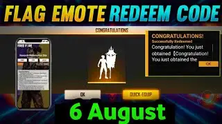 Free Fire Today Redeem Code 6 August | ff Reedem Codes | Flag Emote Redeem Code Free Fire