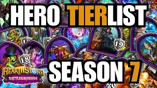 HERO TIERLIST | SEASON 7 | BUDDIES | PATCH 29.6.2 | Hearthstone Battlegrounds