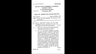 DEC TEE 2021 SOLUTION BCOC 136 INCOME TAX LAW & PRACTICE