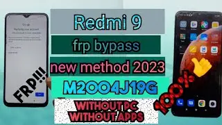 Redmi 9 (M2004J19G) frp bypass | google account remove | MIUI 12 | 2023 