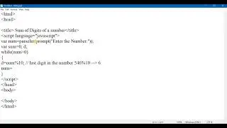 Sum of Digits of a number using javascript