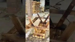 Опаливаем дерево деревянный стол защита  дерева от плесени и гниения