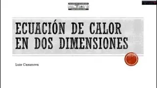 Solución analítica de la ecuación de calor en 2-D