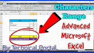 How to Count total characters in a specified cell range with nested function |Advanced MS Excel|