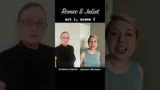 Capulet antagonizing a Montague. Shakespeare's Romeo & Juliet act 1, scene 1.