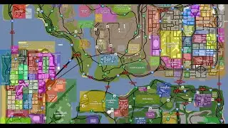 MAPA CON BARRIOS Y ZONAS MARCADOS DE COLORES 🗺 ✔ 🌎SAMP✔ FENIXZONE✔ GTASA✔ ¯\_(ツ)_/¯