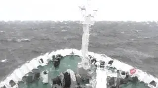 High seas in the Scotia Sea on the Akademik Ioffe