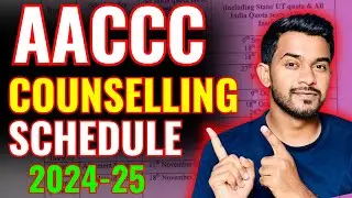 AACCC SCHEDULE 2024 25 PDF | AACCC COUNSELLING | BAMS | CHALK TALK