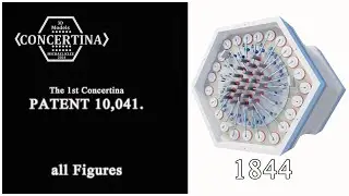 How a english Concertina is built - exploded view - Assembly - Turntable - Model 1844 by Wheatstone
