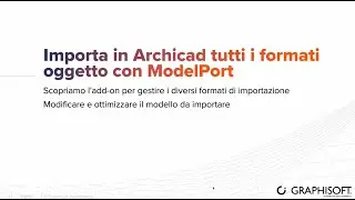 Importa in Archicad tutti i formati oggetto con ModelPort