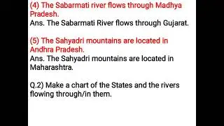 Class 5 EVS - 1 | Ch 10 - Getting to know India Questions and answers | #maharashtra board