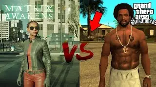GTA Sanandrias Vs. The Matrix Awakens - NPC & Physics Comparison||WHO ARE THE BEST? (