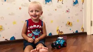 Синий трактор едет на ферму, учимся как говорят животные, учим названия животных  Развивающие видео