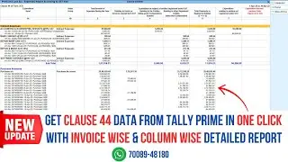 How to Get Clause 44 Data of Form 3CD in Tally | Extract Clause 44 Data from Tally Prime