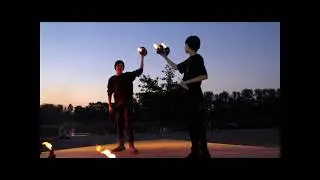 Die Feuershow von Zirkus Ratz Fatz