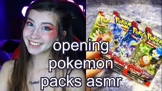 [POKEMON ASMR] OPENING PACKS AND WHITE NOISE!