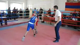 Турнир по боксу финал 40кг Викториа Закарян (Мартуни)-Эдмон Багдасарян (Масис) 24.10.2021г. Драхтик