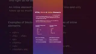 HTML BLOCK & INLINE ELEMENTS. 