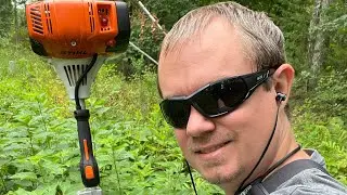 Stihl FS 91 R verses overgrown weeds. 