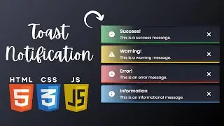 How to create a Stunning Toast Notifications with HTML, CSS, & JavaScript | Code Glitchers