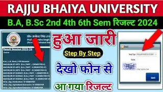Rajju bhaiya university BA 2nd sem result 2024 | BA 4th sem result 2024 | Bsc 2nd sem result 2024