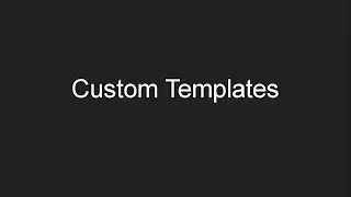 Custom Templates - Google Tag Manager (GTM)
