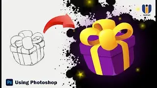 How to make Gift Icon in Photoshop | Game UI Design | Game UI Design in Adobe