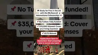 McDonnell International Scholarship | free study in USA in 2024 | scholarship for USA study visa