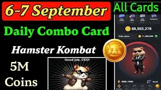 Hamster Kombat Daily Combo 7 September | 6nd To 7 September | Hamster Daily Combo Today