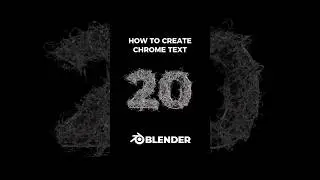 Chrome text in Blender💿