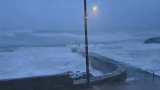 Chaos in England Today! Huge Waves, Storm Bram Swept Away Homes in Cornwall