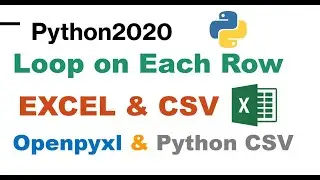 5- Python How to Loop Through Excel Rows and CSV Rows| Python Excel Automation | Python Openpyxl