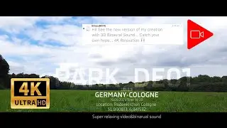 City Park Cologne DE - Nature Relax Video, Summer Scenery - 3 HRS 40 MIN.  (🎧 Best with Headphones)