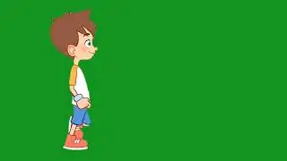 walk animation green screen